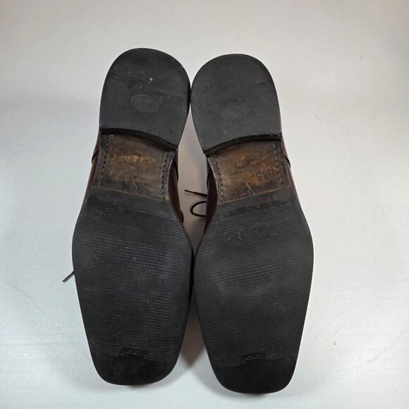 MEZLAN MEDOLLA MENS LEATHER SHOES BROWN SQUARE TOED SIZE 9.5 MADE IN SPAIN - Picture 7 of 11